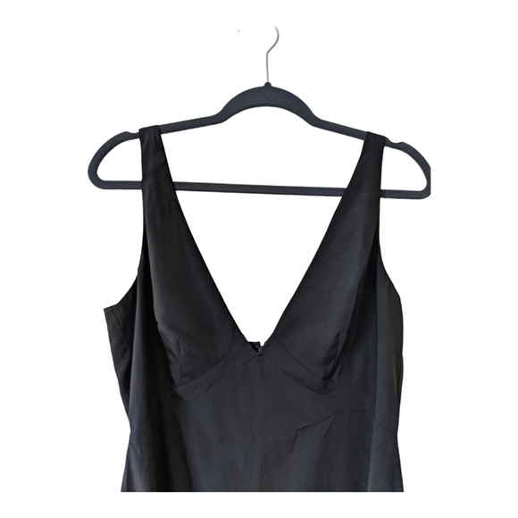 French Connection Sleeveless Above The Knee V Neck Sheath Dress Women's 10 Black - Picture 2 of 9